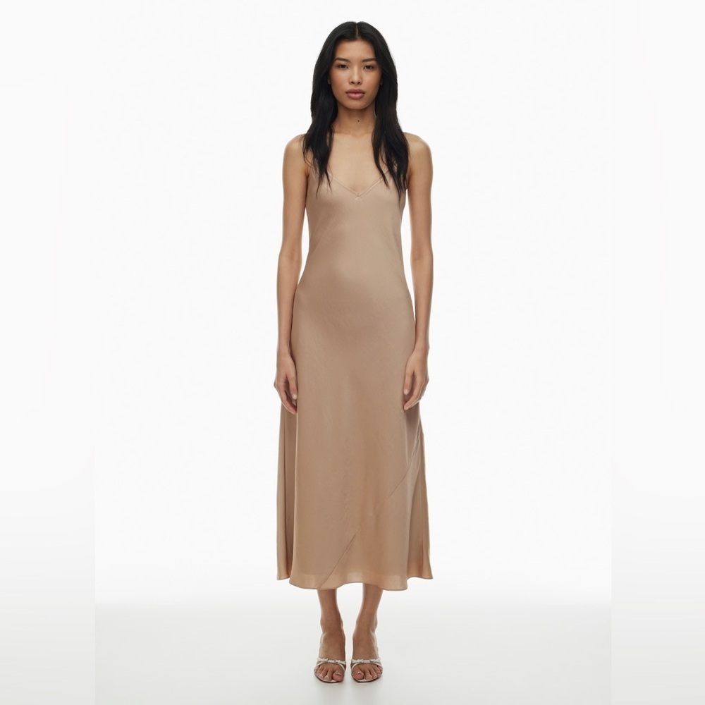 WILFRED Only Slip Satin Maxi Dress | Champagne | Small - Picture 3 of 11